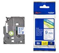Original Brother TZe-223 Blue On White 9mm Laminated P-Touch Labelling Tape