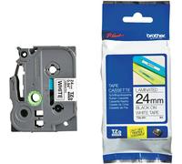 Original Brother TZe-251 Black On White 24mm Laminated P-Touch Labelling Tape