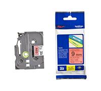 Original Brother P-Touch TZE421 9mm Gloss Tape - Black on Red