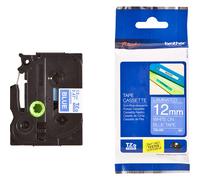 Original Brother TZe-535 White On Blue 12mm Laminated P-Touch Labelling Tape