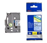 Original Brother TZe-551 Black On Blue Laminated 24mm P-Touch Labelling Tape