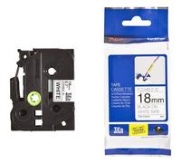 Original Brother TZe-FX241 Black On White Flexi ID 18mm P-Touch Labelling Tape