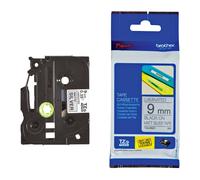 Original Brother TZe-M921 Black On Silver 9mm P-Touch Adhesive Labelling Tape