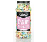 Original Candy Necklace (Sweet Necklace) Retro Sweets Gift Jar by Berrymans Sweet Shop - Classic Sweets, Traditional Taste.