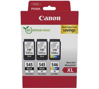Original Canon 2X PG-545XL & 1X CL-546XL High Capacity Ink Cartridge Multipack (
