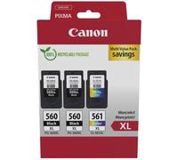 Original Canon 2X PG-560XL & 1X CL-561XL Ink Cartridge Multipack (3712C009)