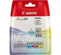 CANON CLI-521 C/M/Y ink cartridge cyan, magenta and yellow 1-pack blister with security