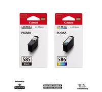 Original Canon PG-585/ XL Black CL-586/ XL Colour Ink Cartridges for Pixma Lot