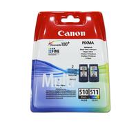 Original Canon PG510 Black & CL511 Colour Ink Cartridge For PIXMA MP250 Printer