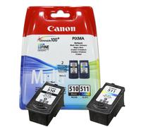 Original Canon PG510 Black & CL511 Colour Ink Cartridges 2970B001AA 2972B001AA