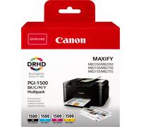 Canon Ink - PGI-1500 C M Y BK Genuine Colour Printer Ink Cartridges - 4 Pack (1 x Black, 1 x Cyan, 1 x Magenta & 1 x Yellow)