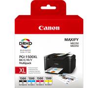 Canon PGI-1500XL, 4 Colour Multipack Ink Cartridge, PGI-1500XL B/C/M/Y, 9182B004