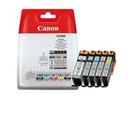 Original Canon Setup PGI-580PGBK+CLI-581BK,C,M,Y TS6350 x5 Ink Cartridges OEM