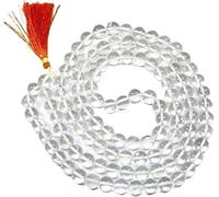 Original Certified Jeweltique! A1 Quality Sphatik Mala स्फटिक माला राउंड कट स्फटिक माला Natural Crystal Mala Blessed by Lord Lakshmi 108 1 Beads for Jaap & Pooja Purpose-B0CTKQKMMRNAMZ