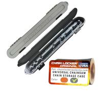 Original Chainsaw Chain Storage - Universal Portable Saw Chain Holder Case For all Chains up to 20” Inch Blades - Can Stack 2 Inches Deep, Fits a Minimum of 8 Chains, Made in USA - Gray