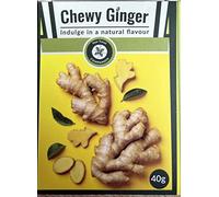 Original Chewy Ginger Chews 40g - Relieves Nausea, Helps Digestion, Soothes Coughs - Vegan Friendly, Gluten Free, Gelatin Free -