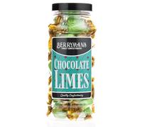 Original Chocolate Limes Choc Retro Sweets Gift Jar By Berrymans Sweet Shop - Classic Sweets, Traditional Taste.