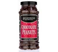 Original Chocolate Peanuts Retro Sweets Gift Jar By Berrymans Sweet Shop - Classic Sweets, Traditional Taste.