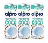 Original Coconut Milk 1L x 3 Compatible with Alpro Plant Based Long Life Vegan Drink with Welari Thank You Card | (3 Pack)