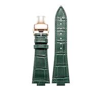 Original Compatible With Tissot PRX Super Player Cowhide Strap T137407 Classic 1853 Replacement Band For Men/Women(Green Rose 1)