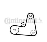 Original Continental CTAM V-Ribbed Belt Set 7PK1125K1 for Renault