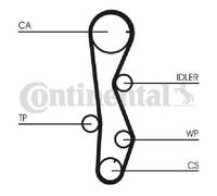 Original Continental CTAM Water Pump + Timing Belt Set CT1099WP1 for Hyundai
