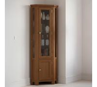 Original Corner Display Cabinet - 2 Door - Rustic Oak