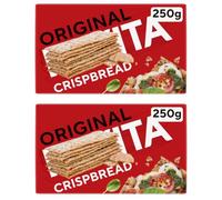 Original Crisp Bread 250G, Wholegrain Rye Crispbread, Pack Of 2, High in Fibre for a Healthy Gut, Low in Saturated Fat, Free From Artificial Preservatives