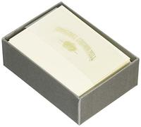 Original Crown Mill Silver Line Texture Laid Card and Envelope - Cream (Pack of 25)