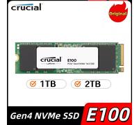 Original Crucial E100 2TB 1TB M.2 NVMe PCIe Gen4 Internal SSD Up to 5000MB/s Solid State Drive for Laptop Desktop PC Gamer