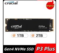 Original Crucial P3 Plus 2TB 1TB 500GB M.2 2280 SSD PCIe Gen4 NVMe SSD Up to 5,000MB/s Read Internal Solid State Drive