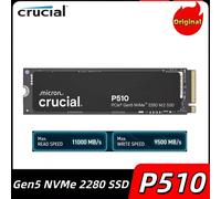 Original Crucial P510 1TB 2TB PCIe 5.0 NVMe M.2 2280 SSD Up to 11,000 MB/s, Internal Solid State Drive Compatible with Laptop PC