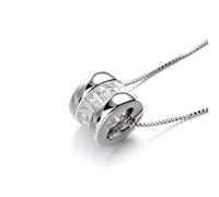 Original Crystal From 2 Colors Simple Necklace Fine Jewelry For Women Party White