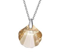 Original Crystals From Blue Shell Pendant Necklace Simple Trendy Collars Real S925 Fine Jewelry For Women Girls Crystal Gs