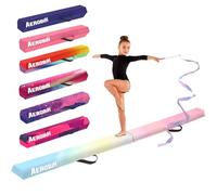Original Cup Aerobik® Foldable Rainbow Gymnastics Beam | Kids & Adults | Washable & Interchangeable Cover with Zip | Rigid, Lightweight, Non-Slip | 3 Layers Soft Touch Cover