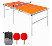 Original Cup EasyPong | Orange Ping Pong Table | 182x91cm | Premium Quality | Easy to Carry | Stable | Ideal for Outdoor & Indoor | 2 Rackets + 4 Balls | Table Tennis | 100% Fun