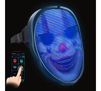 Original Cup Facemask® Led | Connected Led Mask | Premium Quality | Bluetooth Programmable Screen with Smartphone | Cosplay | Unusual | Accessory | Disguise | Halloween | USB Recharge | 100% Horror