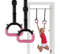 Original Cup Gym Rings® Pink Gymnastic Rings for Kids | 2 Sturdy Rings with Adjustable Straps (16-55 cm) | Non-Slip Wrap | Indoor & Outdoor Use | Aerobik