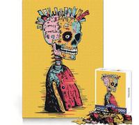 Original Cyberpunk Abstract Skull Art Jigsaw Puzzles1000 Pieces Mind Skill Toy Soothing Play Precision Cut Art Collection Piece (38x52cm)