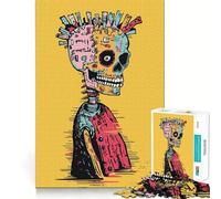 Original Cyberpunk Abstract Skull Art Jigsaw Puzzles1000 Pieces Mind Skill Toy Soothing Play Precision Cut Art Collection Piece (38x52cm)