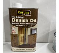 Original Danish Oil Rustins 1 Litre A Natural Soft Lustre Finish for all Woods