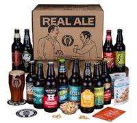 Original Deluxe British Real Ale Beer Gift Hamper - 12x500ml Traditional Ales with 2 Snacks & Craft Beer Tasting Guide by QWERTY Beer Box - Beer Gift for Men, Beer Gift For Him, Real Ale Gifts for Men