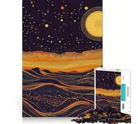Original Desert Night Sky Poster Jigsaw Puzzles 1000 Piece for Teenagers Reason Skill Toy Serene Time Exact Cut Amazing Present (38x26cm)