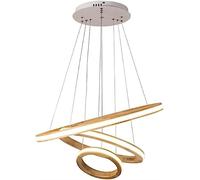 Original Design American Log Led Simple Circle Restaurant Lights Nordic Living Room Lamp Home Dining Table Ceiling Lamp Bedroom Beside Lighting Fixture Chandelier