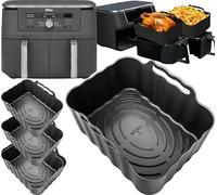 Original™ Design Ninja 9.5L DZ400UK Silicone Liners 4-Pack | 2.5mm Thick, Convex Base, Dishwasher Safe | Reusable 9.5L Ninja Air Fryer Liners | DZ400UK Air Fryer Accessories | by iStock Ltd