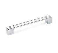 Original Design- White Black Kitchen Drawer Cabinet Handle Silver Modern Wardrobe Cupboard Pull (Chrome (CP)-White, Hole Center-256mm)