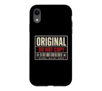 Original Do Not Copy Vintage Barcode Design Case for iPhone XR