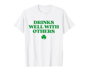 Original Drinks Well with Others Shirt Funny Drinking T-Shirt