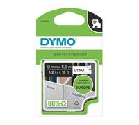 Original Dymo 16959 Black On White D1 12mm Permanent Plastic Label Tape Cartridg