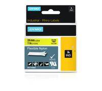 Original Dymo 1734525 Black on Yellow 24mm x 3.5m Industrial Flexible Nylon Labe